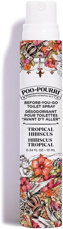 Poo-Pourri Before-You-Go Toilet Spray, Tropical Hibiscus, 2 Fl Oz - Hibiscus, Apricot and Citrus
