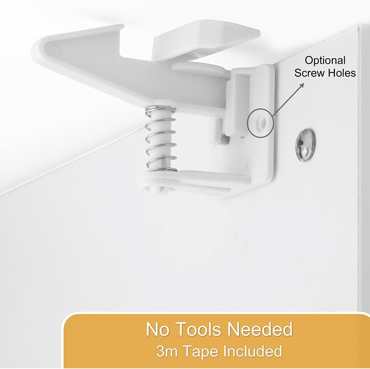10 Pack Cabinet Locks Child Safety, NO Drilling 3M Adhesive Baby Proof Drawer Lock Child proofing cabinets latches for Kids Latch for Drawers & Door Child Safety Locks
