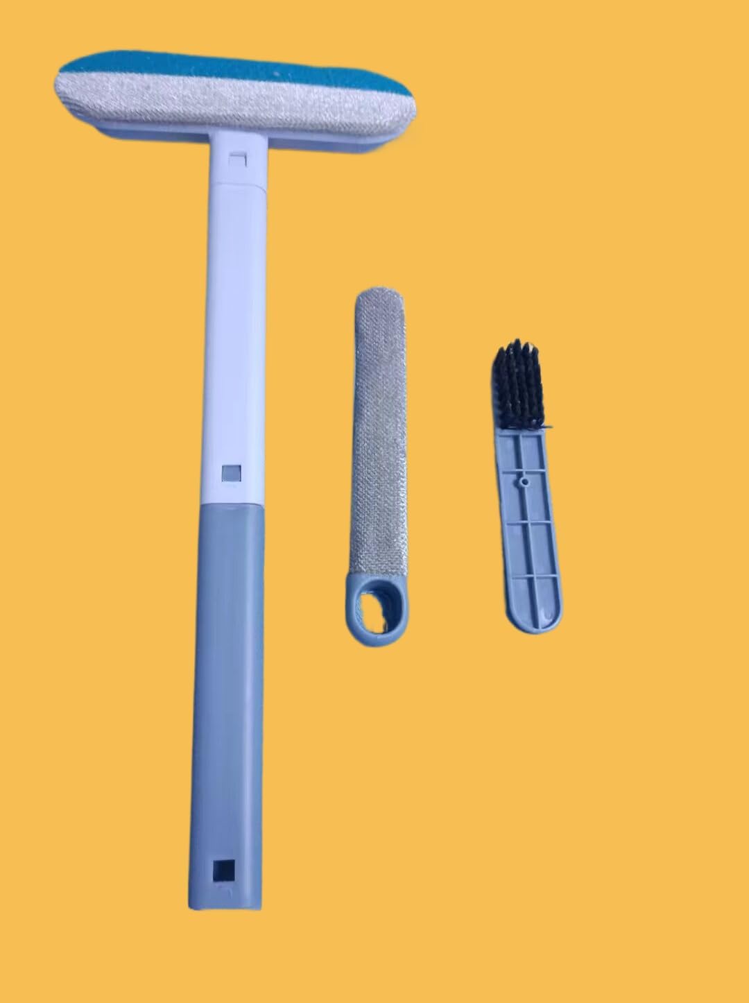 Carpet Rake for Pet Hair Removal Matted Carpet Blackboard Window Screen Cleaning Brush Set, Long Handle Pet Furs Dog Cat Hairs Remover Couch Lint Brush Set, Dog Hair Broom 4 in 1, 24.45" Washable