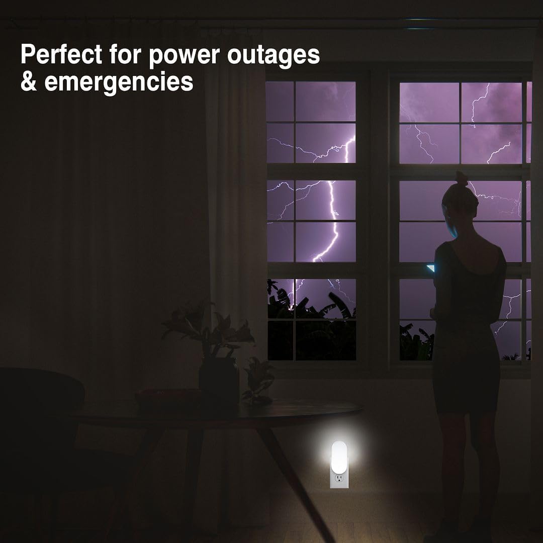 Camelion 3-Pack 4-in-1 Plug-in Power Failure Night Light,Motion and Light Sensor, Rechargeable Emergency Flashlight, Power Outage Light, Great for Emergency Preparedness, Hurricanes and Survival Kits