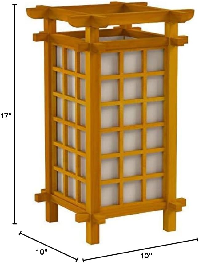 Red Lantern 17" Ido Lamp, Honey