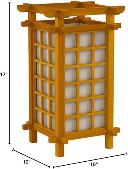 Red Lantern 17" Ido Lamp, Honey