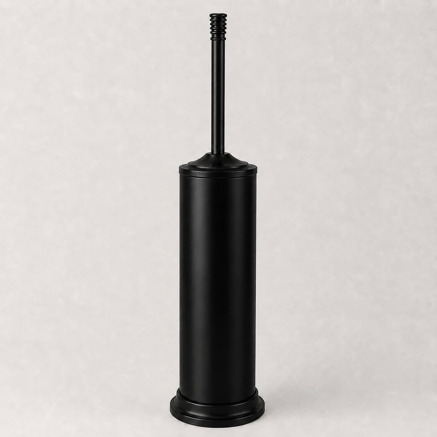 Nickel Toilet Brush and Holder Set，Extra Long Handled Toilet Bowl Brush and Holder，Stainless Steel Heavy Duty Toilet Brush for Bathroom,Deep Cleaning Modern Toilet Cleaner Slip Base
