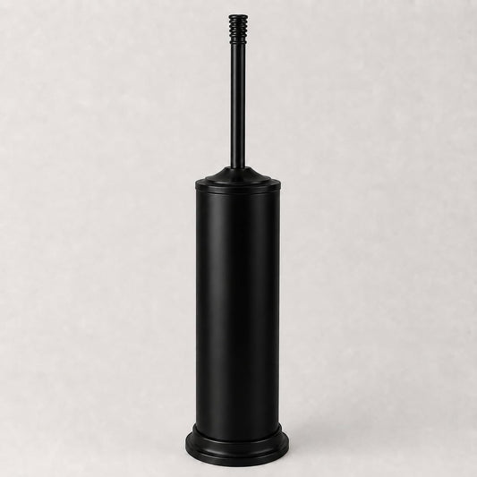 Nickel Toilet Brush and Holder Set，Extra Long Handled Toilet Bowl Brush and Holder，Stainless Steel Heavy Duty Toilet Brush for Bathroom,Deep Cleaning Modern Toilet Cleaner Slip Base