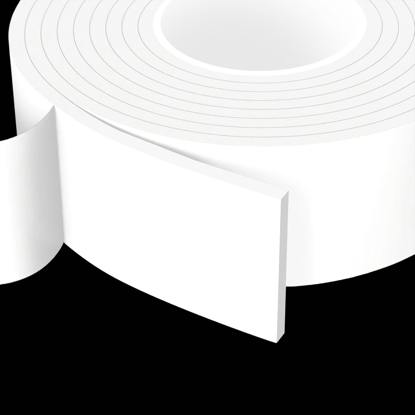 Foam Weather Stripping Door Seal,1 Inch W x 1/17 Inch T x 33 Feet White Window Sealing Tape，Single-Sided Self-Adhesive Insulation Sealing Strip