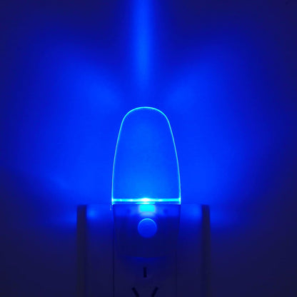 Motion Sensor Night Light 2 Pack, 0.5W Plug in Motion Activated LED Night Lights, Automatic Motion Detector Night Lights for Kids Room, Bedroom, Bathroom, Stair, Toilet, Corridor (Blue)