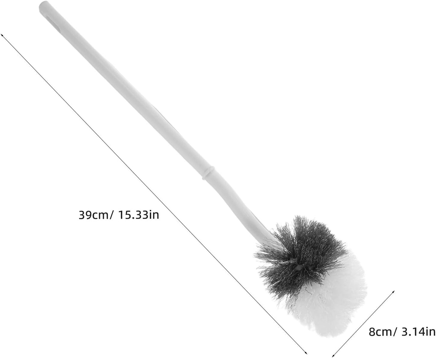 3 Pack Curved Toilet Bowl Brush Set with Long Handle for Deep Cleaning Under Rim and Hard-to-Reach Areas Compact Bathroom Scrubber for Household Toilet Cleaning