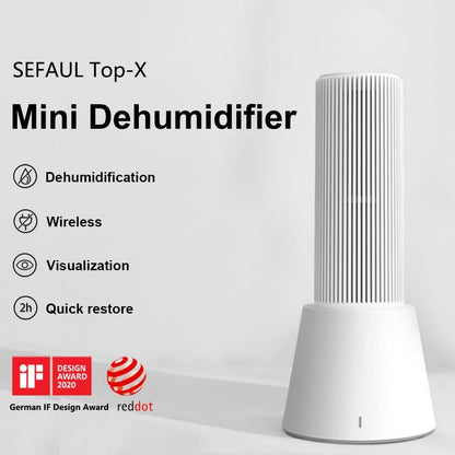 Reusable Cordless Gun Safe Mini Dehumidifier, Rechargeable with Heating Base, Quiet Small Portable Drier Stick for Space Room Bathroom Closet Car RV Boat Cabinet TOP-X-White 2+1