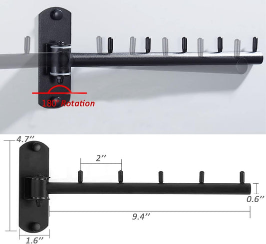 Foldable Wall Mounted Clothes Hanger Racks, Clothes Drying Rack Hooks 2Pack