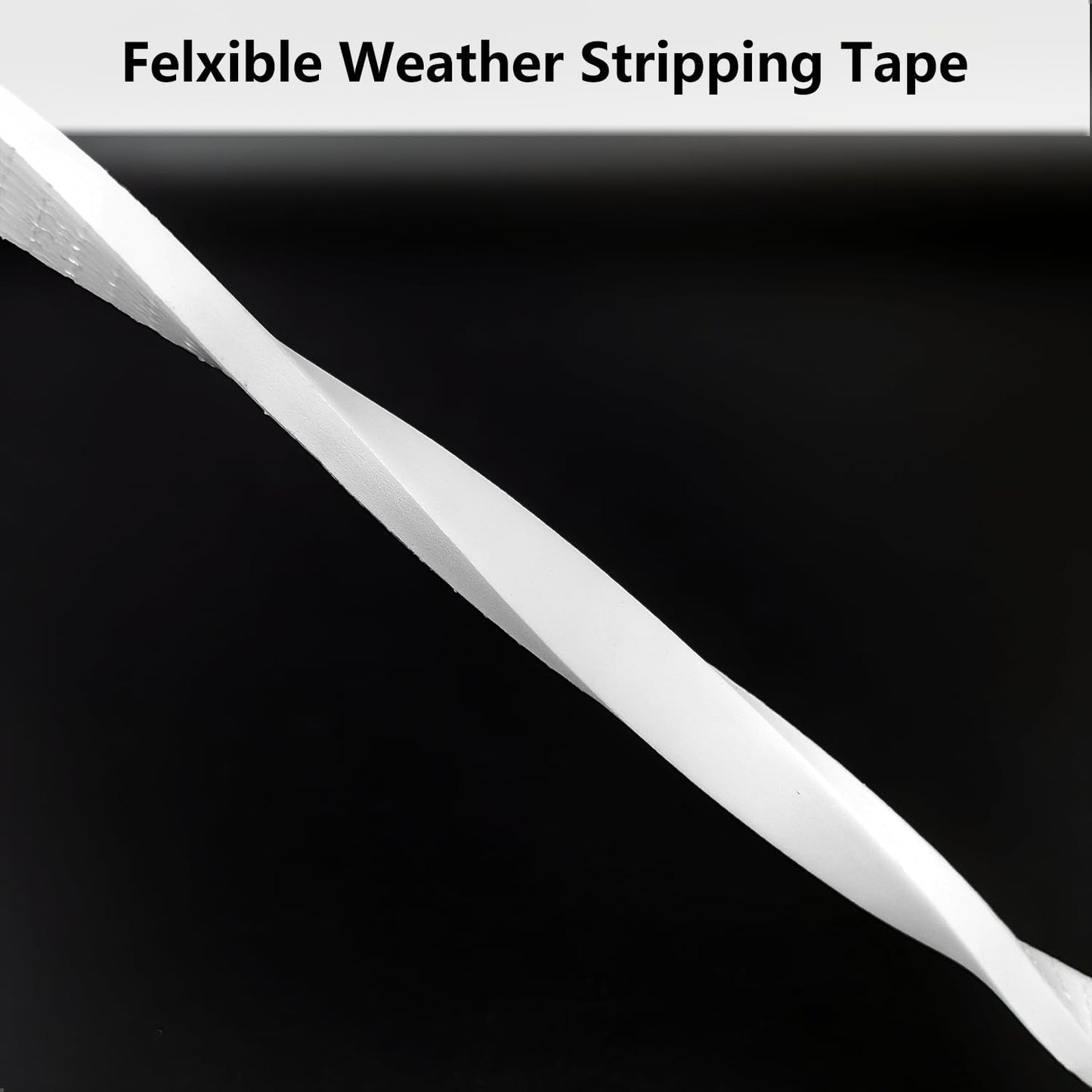 Weather Stripping Door Seal Strip, Strong Adhesive, Weatherproof, Reduce Noise, Gap Filler, Foam Insulation Tape for Doors and Windows (1/2 in x 1/4 in x 13 Ft), White