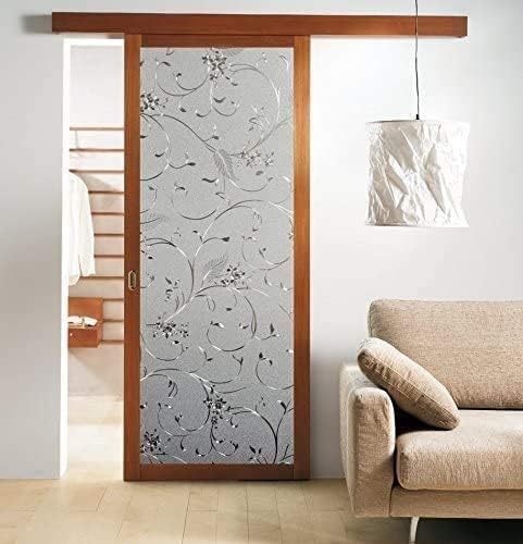Niviy Window Privacy Film Static Cling Non-Adhesive Window Film Frosted Glass Bathroom Door Decoration Privacy Covering (17.7"x 78.7")