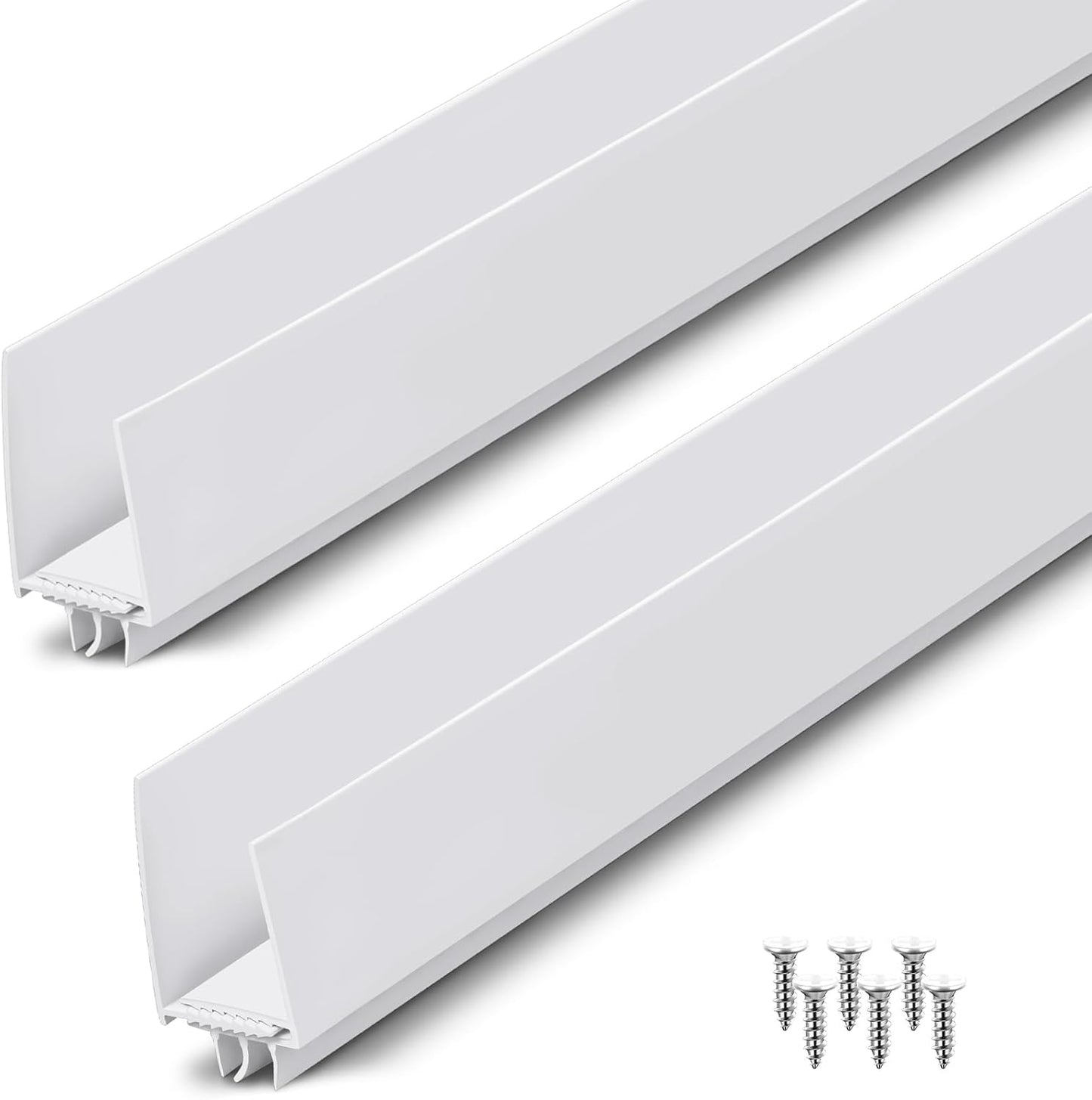Pickmesh 4 Pcs 36 Inch Adjustable Storm Door Sweep for 1 to 1-2/5 in Bottom Seal Replacement Parts Under Draft Stopper Weather Stripping Threshold (White)