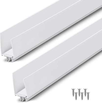 Pickmesh 4 Pcs 36 Inch Adjustable Storm Door Sweep for 1 to 1-2/5 in Bottom Seal Replacement Parts Under Draft Stopper Weather Stripping Threshold (White)