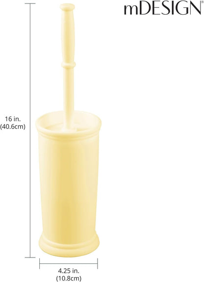 mDesign Metal Freestanding Slim Toilet Bowl Brush and Holder