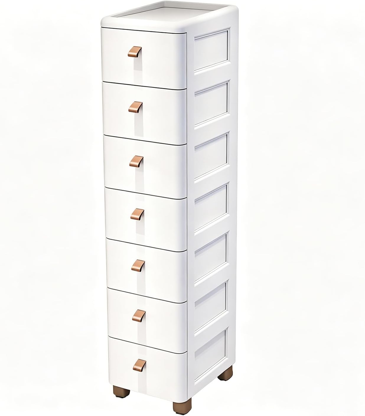 Slim Rolling Storage Cart for Narrow Gaps, 7-Tier Tall Narrow Storage Cabinet with Wheels, Space Saving Organizer for Kitchen, Bathroom, Laundry(A,30cm/11.8in 3-Tier)