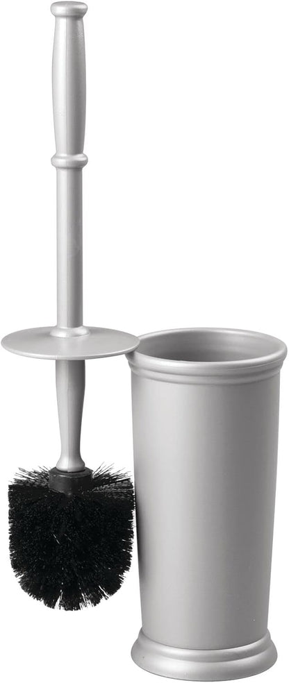 mDesign Metal Freestanding Slim Toilet Bowl Brush and Holder