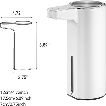 EKO Aroma 9 fl oz Automatic Liquid Soap Dispenser, Rechargeable & Water-Resistant Soap Dispenser for Kitchen and Bathroom with Adjustable Volume Control (Matte Black Steel)