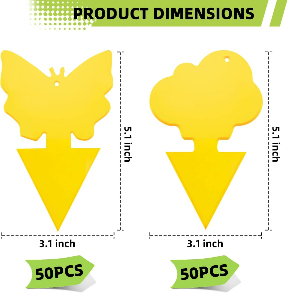 36 Pcs Sticky Traps for Fungus Gnat, Fruit Fly, Whitefly, Yellow | Indoor/Outdoor Use, For Plants & Kitchen, High-End Glue, Insect Catcher