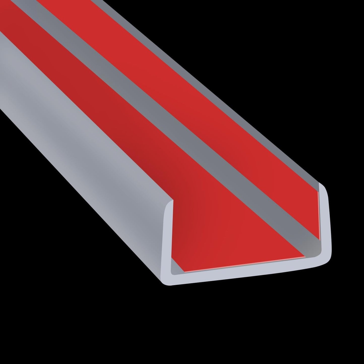 Slimline Cabinet Door Edge Protector, 3/4" Self Adhesive Peel and Stick Rubber Edge Guards, Flexible U Shaped Strips for Kitchen & Garbage Drawer Fronts, Edge Trims for Desks and Shelfves, Black, 10Ft