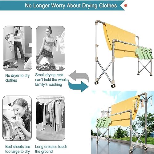 Foldable Portable Space Saving Clothes Drying Rack, Wall Mounted Clothes Rack, Clothes Drying Racks Outdoor,for Drying Cap, Face Mask, Socks, Towels, Underwear, Diapers