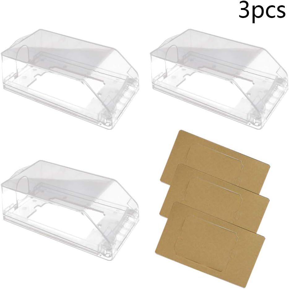 Heyiarbeit Weatherproof Cover Plug in Use Outlet Receptacle Protector 5.59"x3.27"x1.89"(LxWxH) for Retrofit Siding Construction 120 Type Transparent 1Pcs