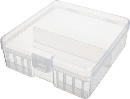 Fielect AAA/AA/C/D Battery Storage Case Holder Organizer Box Transparent