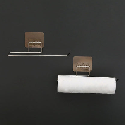 Towel Holder, Wall Hanging Stainless Steel Paper Towel Bar, Dishcloth Rack for Kitchen Bathroom, Disposable Dishcloth Rack, Space Saving Design Multi Functional Use