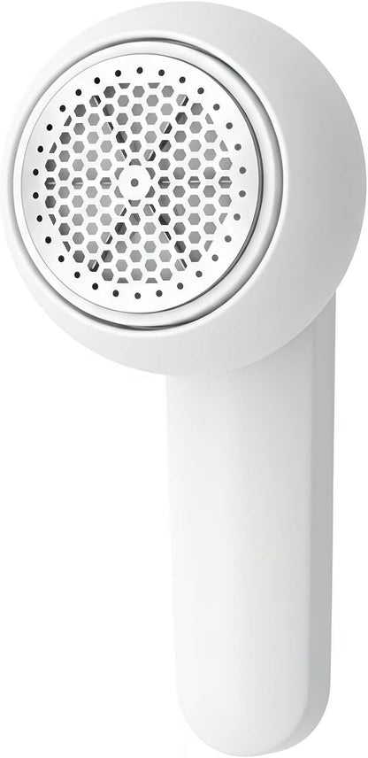 Electric Lint Remover for Clothing, USB Rechargeable Fabric Shaver with Rotating Blades, Sweater Pill Remover for Pilling Clothes, Furnitures, Blankets and Home Decor, Portable Design (White)