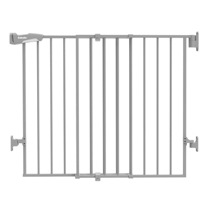 Babelio Baby Gate for Stairs, Kitchen & Doorways, No Bottom Bar| One-Handed Operation| Auto-Close| Hardware Mount (Drill Needed) Safety Dog/Pet Gate (Black - B17, 26-43" W, 28" H)