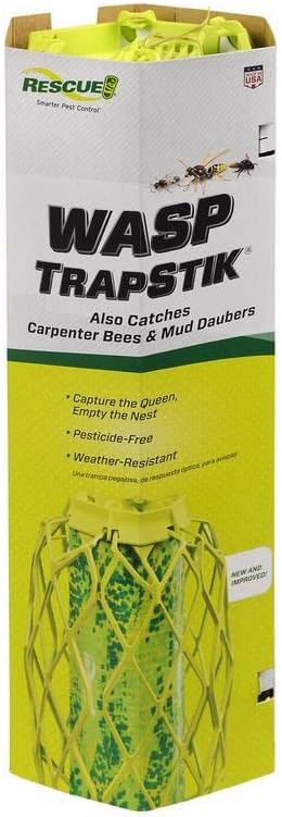Rescue! Wasp TrapStik — Traps Wasps, Mud Daubers & Carpenter Bees - 6 Traps