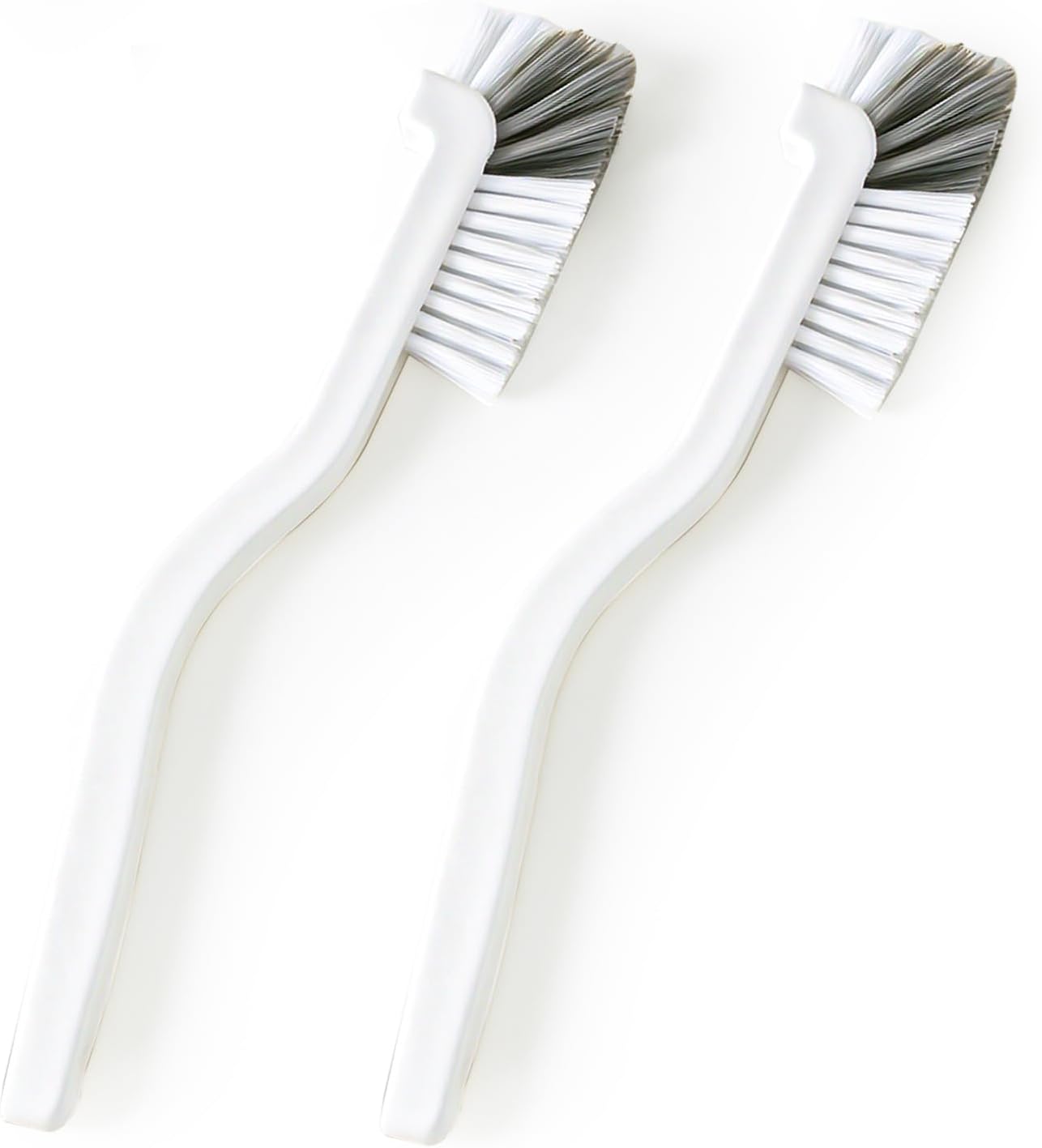 Cleaning Brush for Kitchen and Bathroom – Stiff Bristle Scrub Brush for Bottles, Pots, Pans, Sinks, Edges, Corners, and Tile Grout Lines - Ergonomic Grip & Hanging Design (Pack 2)