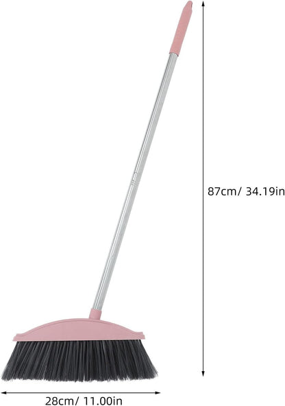 STAHAD Heavy Duty Outdoor Patio Broom with Long Handle Angle Floor Cleaning Broom for Indoor and Outdoor Use for Sweeping Pet Hair and Debris in Home and Garage