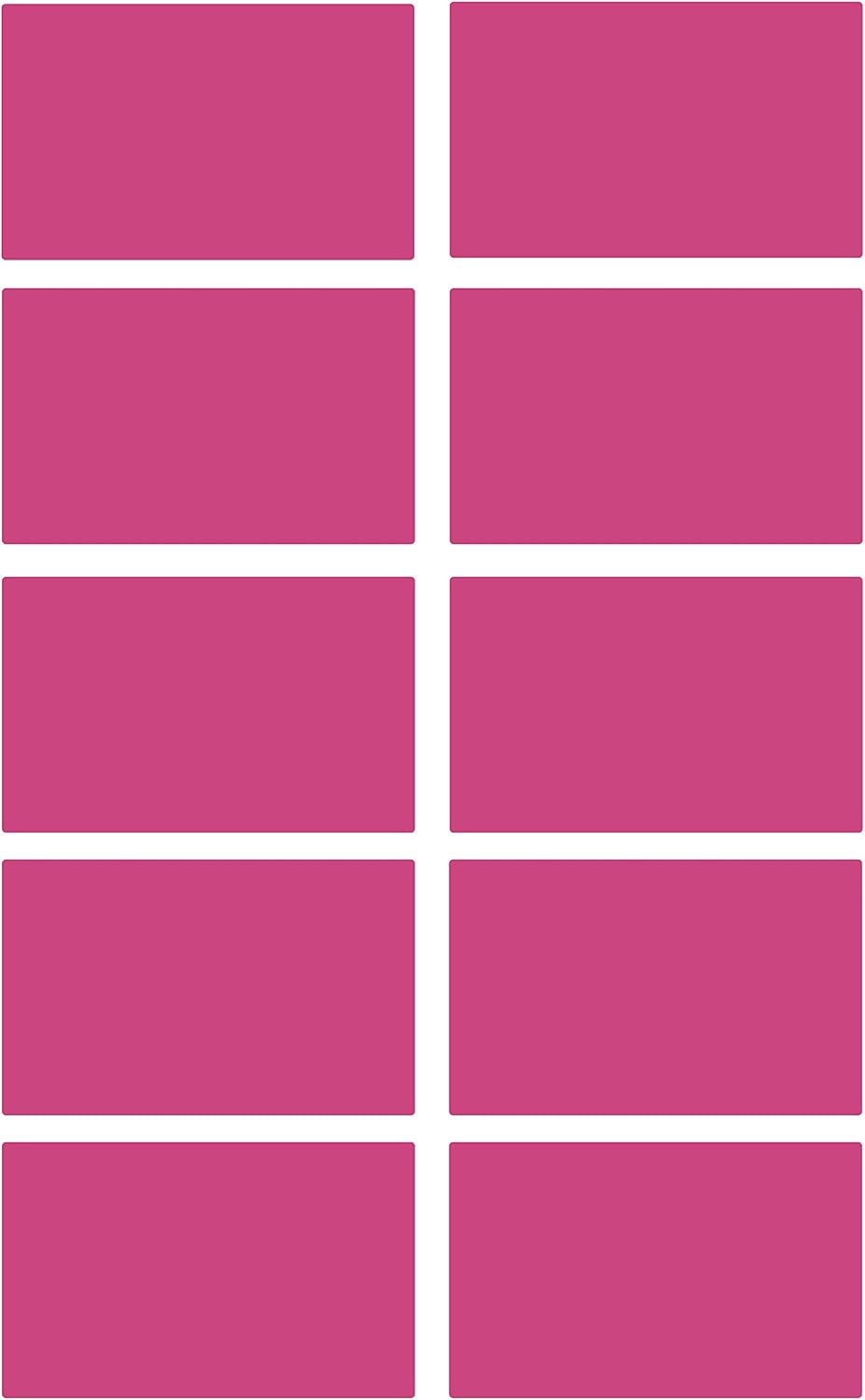 Royal Green Color Coded Label Self Adhesive Rectangular Stickers Labels to Write On 2x1.2 inch, 50 Pack (Neon Red)
