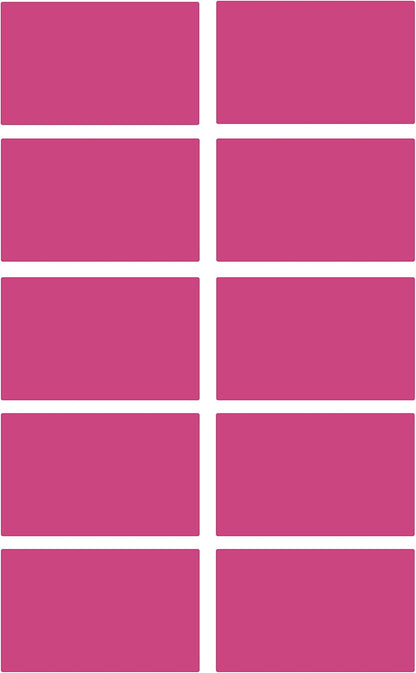 Royal Green Color Coded Label Self Adhesive Rectangular Stickers Labels to Write On 2x1.2 inch, 50 Pack (Neon Red)