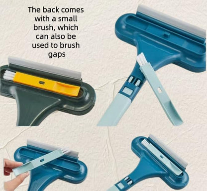 Upgrade 2-in-1 Window Screen Cleaning Brush, Double Sided Wet Dry Window Screen Cleaner Tool for Home Mesh Window Cleaning (Green)