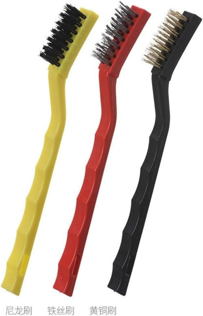 3Pcs Scrub Brush, Cleaning Brush, Steel Wire Brush for Gas Stove, Range Hood Filter & Kitchen Surface Cleaning