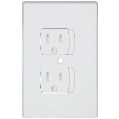 Self-Closing Baby Proof Outlet Covers Baby Proofing - An Alternative To Plug Covers for Electrical Outlets and Outlet Protectors (3 pack)