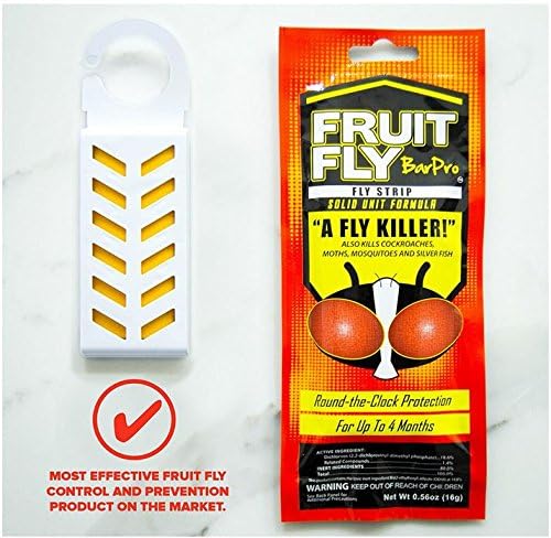 Fruit Fly BarPro – 4 Month Protection Against Flies, Cockroaches, Mosquitos & Other Pests – Non-Toxic & Portable for Indoor & Outdoor Use