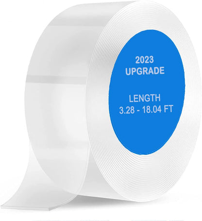 Double Sided Tape, Multipurpose Removable Adhesive Transparent Grip Mounting Tape Washable (1.97 INCH 4.92 FT)