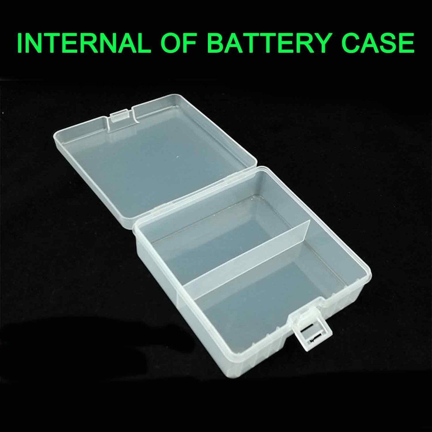 Fielect AAA/AA/C/D Battery Storage Case Holder Organizer Box Transparent