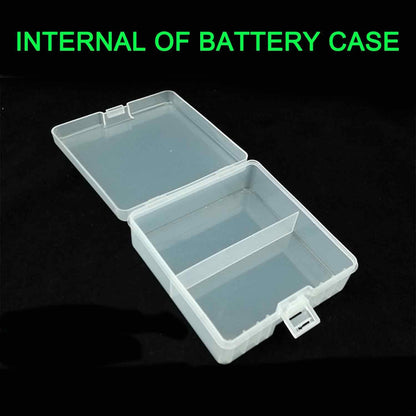 Fielect AAA/AA/C/D Battery Storage Case Holder Organizer Box Transparent