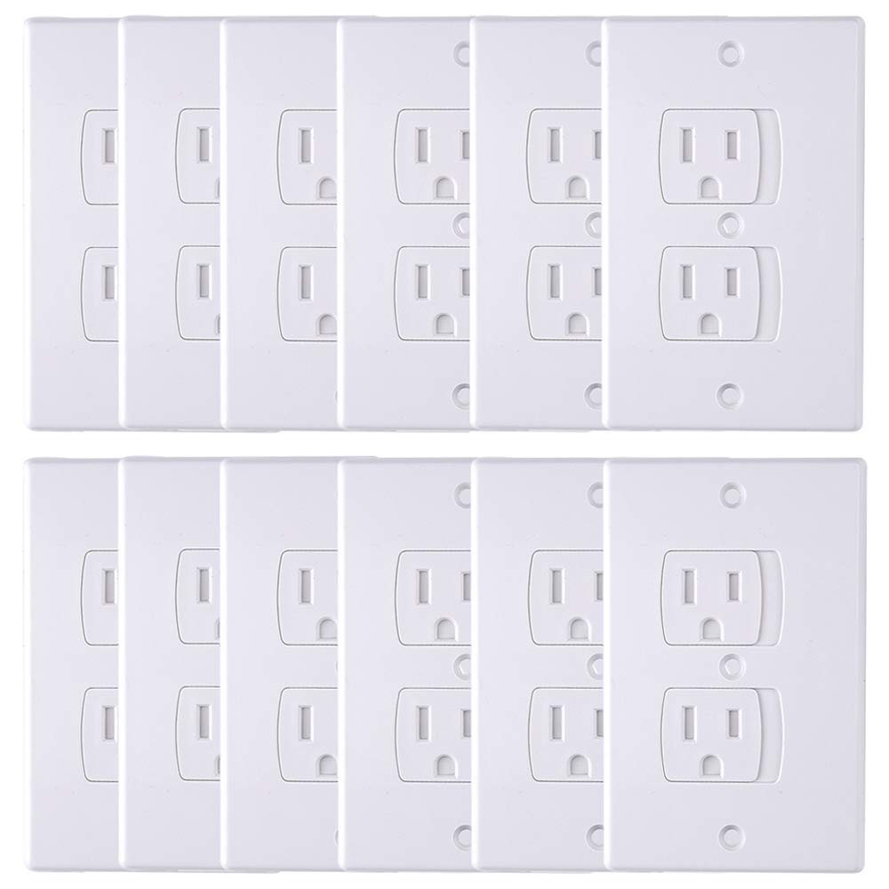 AUSTOR 12 Pack Baby Safety Electric Outlet Covers Baby Safety Self Closing Wall Socket Plugs Plate Alternate for Child Proofing