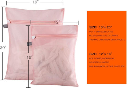 Kimmama Laundry Bags Mesh Wash Bag, Mesh Bag for Laundry, 1L+1M | shoe washing bag for socks, activewear, baby clothes and small garments to reduce tangling