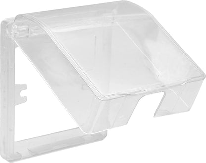 Heyiarbeit Weatherproof Cover Plug in Use Outlet Receptacle Protector 3.86"x4.33"x1.69"(LxWxH) for Retrofit Siding Construction 86 Type White 1Pcs