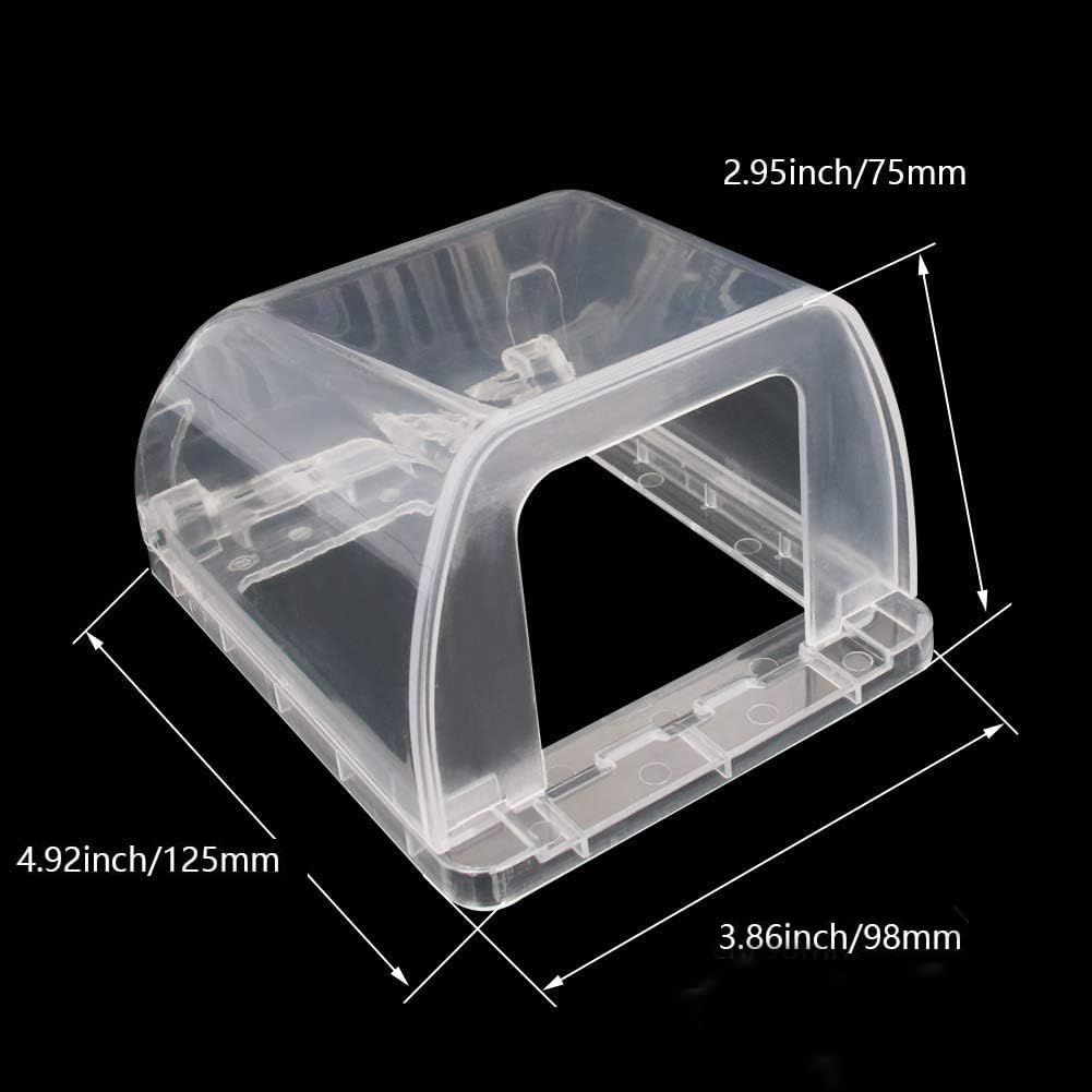 Fielect Weatherproof In Use Outdoor Outlet Cover 86Type Clear Electrical Outlet Cover Box 5" x 8.4" x 1.9"
