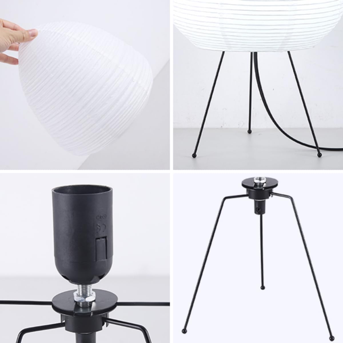 Noguchi Style Akari Floor Lamp, Rice Paper Lantern for Establishing A Warm and Cozy Ambiance in Any Room (Cloud), Japanses Floor Lamp