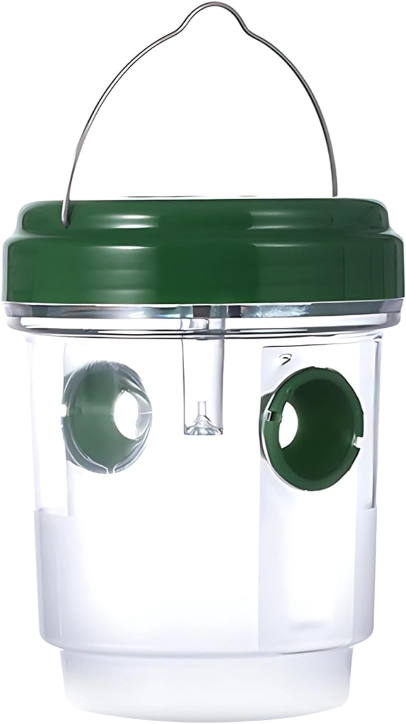 2 Pcs Yellow Outdoor Trap, Solar Powered Catcher, Dual Funnel, 3.7 X 4.6 in, Reusable for Garden/Orchard