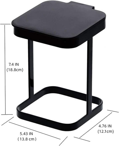 Metal Countertop Trash Can Garbage Bag Holder for Home Kitchen (Black) …