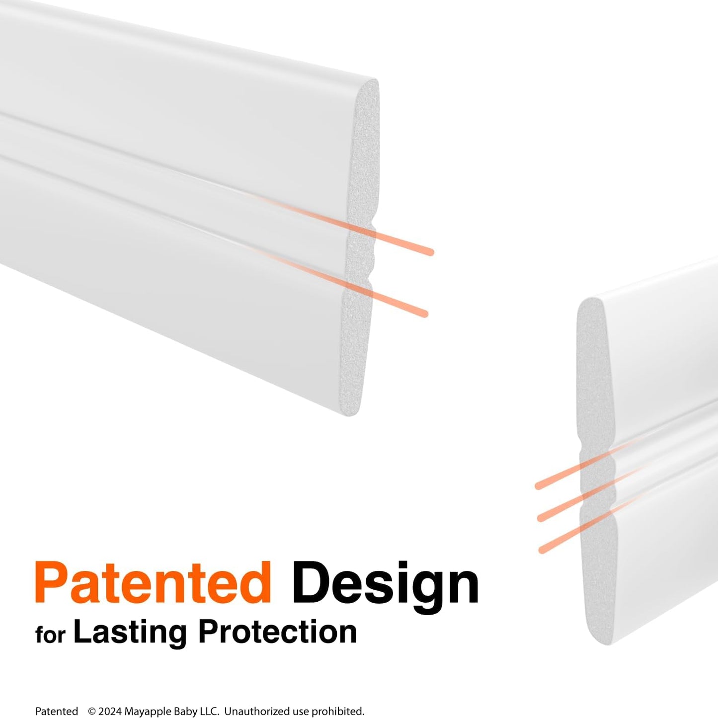 Roving Cove PreFit (Classic) Furniture Edge Corner Protector (Standard 15ft Edge 4 Corners), Baby Proofing Bumper Guards, Coffee Brown, Pre-Taped, for Straight Smooth Surfaces