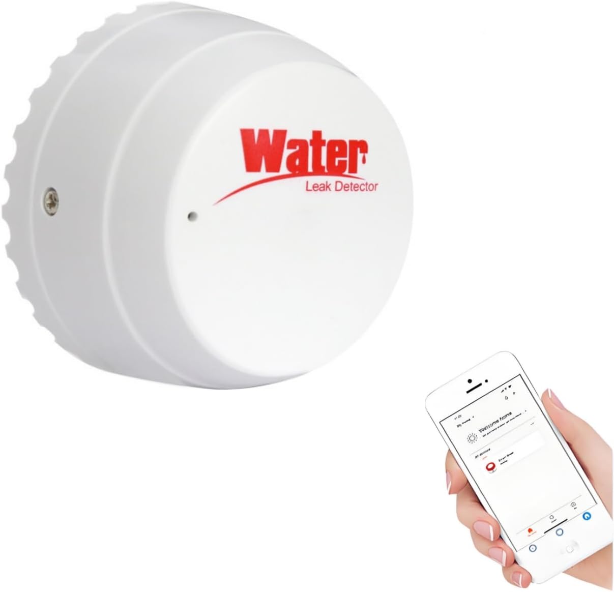 Mengshen 4 Pack WiFi Water Leak Detector 100dB Alarm Place Anywhere Leak Sensor for Bathroom Kitchen Under Sink Battery Operated